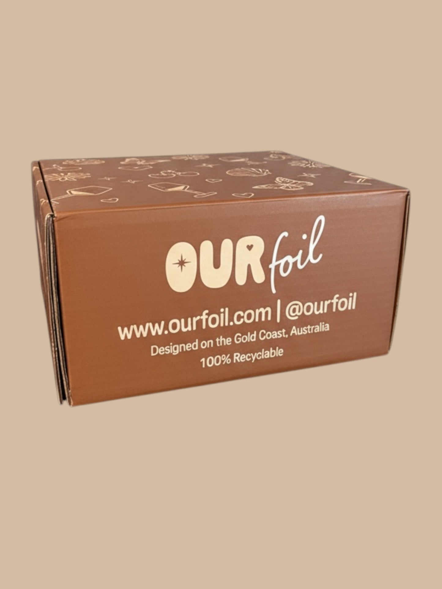 LONG foil Caramel print